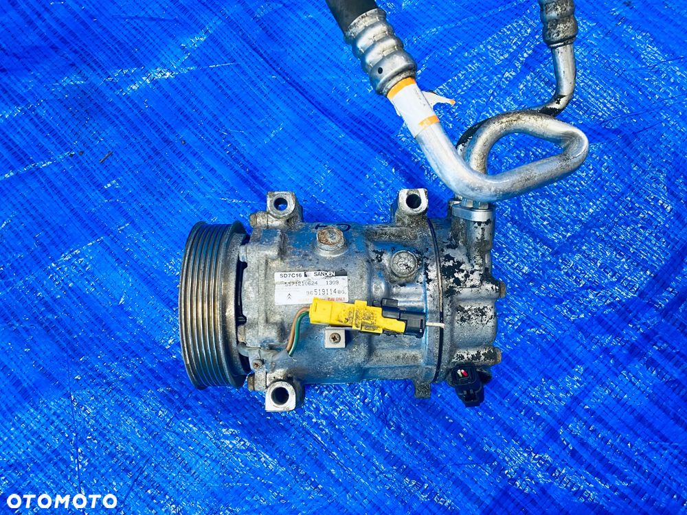 SPRĘŻARKA KOMPRESOR POMPA KLIMATYZACJI KLIMY PEUGEOT CITROEN C4 GRAND PICASSO I 2006- ; 9651911480 ORYGINAŁ - 9