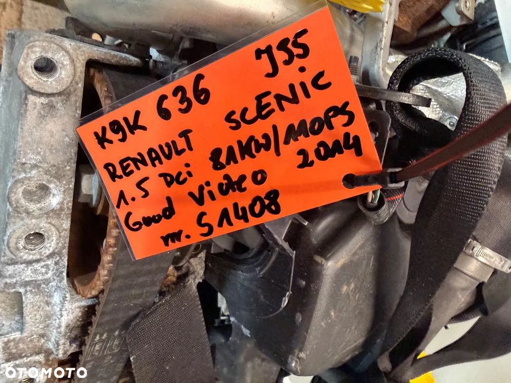 Silnik kompl Renault Scenic k9k636 continental j95 2014 - 4