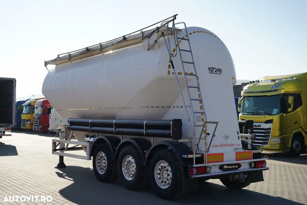 Feldbinder / REMORCA CIMENT / 3 COMPARTIMENTE / 37.000 L / SILOC / PENTRU MATERIALE VRAC / AXĂ RIDICATĂ / SAF / JANTE DIN ALIAJ - 6