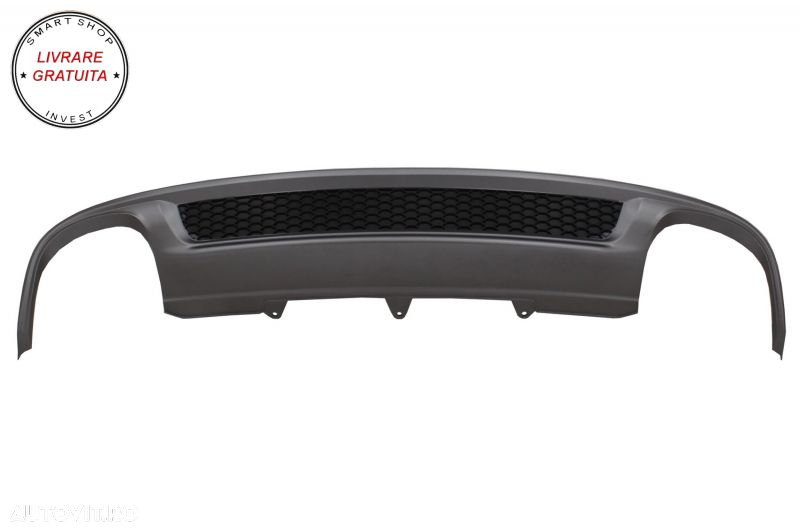 Bara Fata cu Difuzor Bara Spate si Ornamente toba Audi A4 B8 Facelift Sedan Avant - livrare gratuita - 8