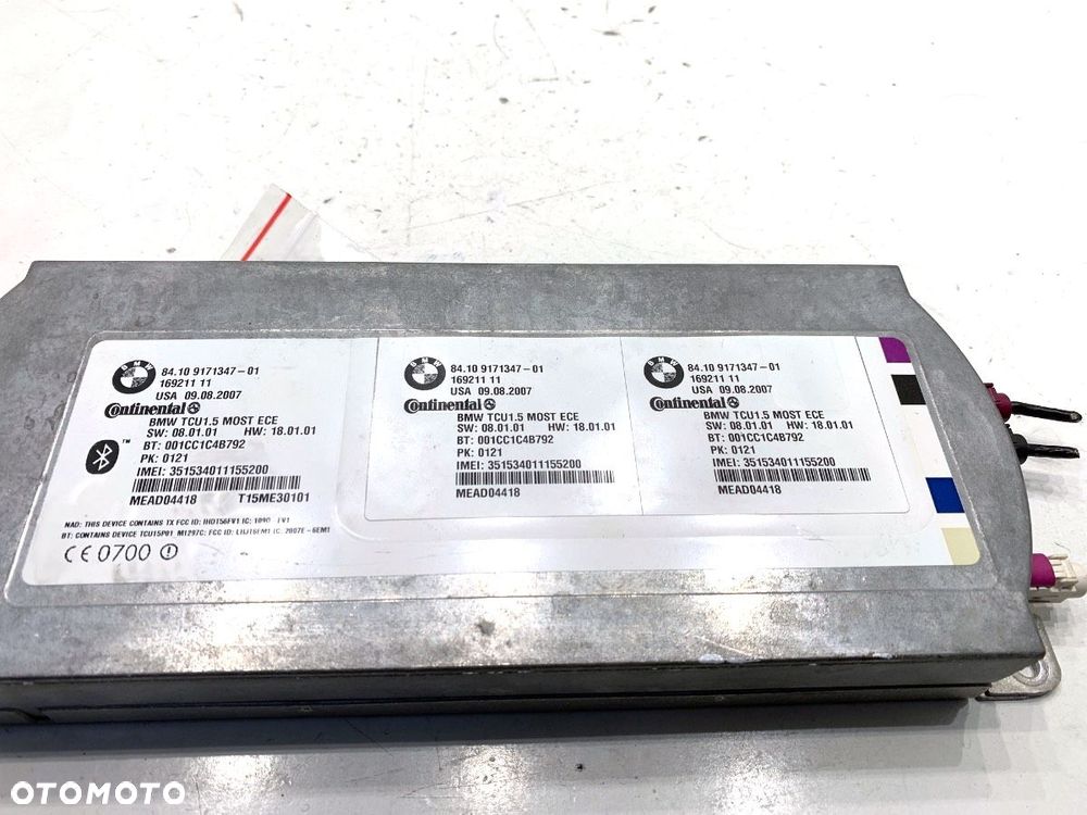 MODUŁ BLUETOOTH  BMW 5 (E60) 2003 - 2010 530 d 173 kW [235 KM] olej napędowy 2007 - 2009 9171347 - 5