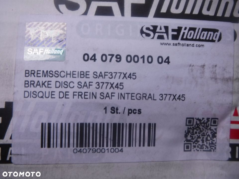 tarcza hamulcowa saf 377x45mm 376x45 nowa saf holland - 2