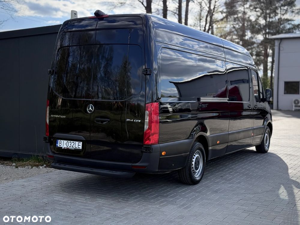 Mercedes-Benz Sprinter 314 CDI / Maxi L3 H2 / 2020 Rok Produkcji /  Automat 7G Tronic / 2.143cm3 OM651 / Czarny / Zarejestrowany w PL - 10