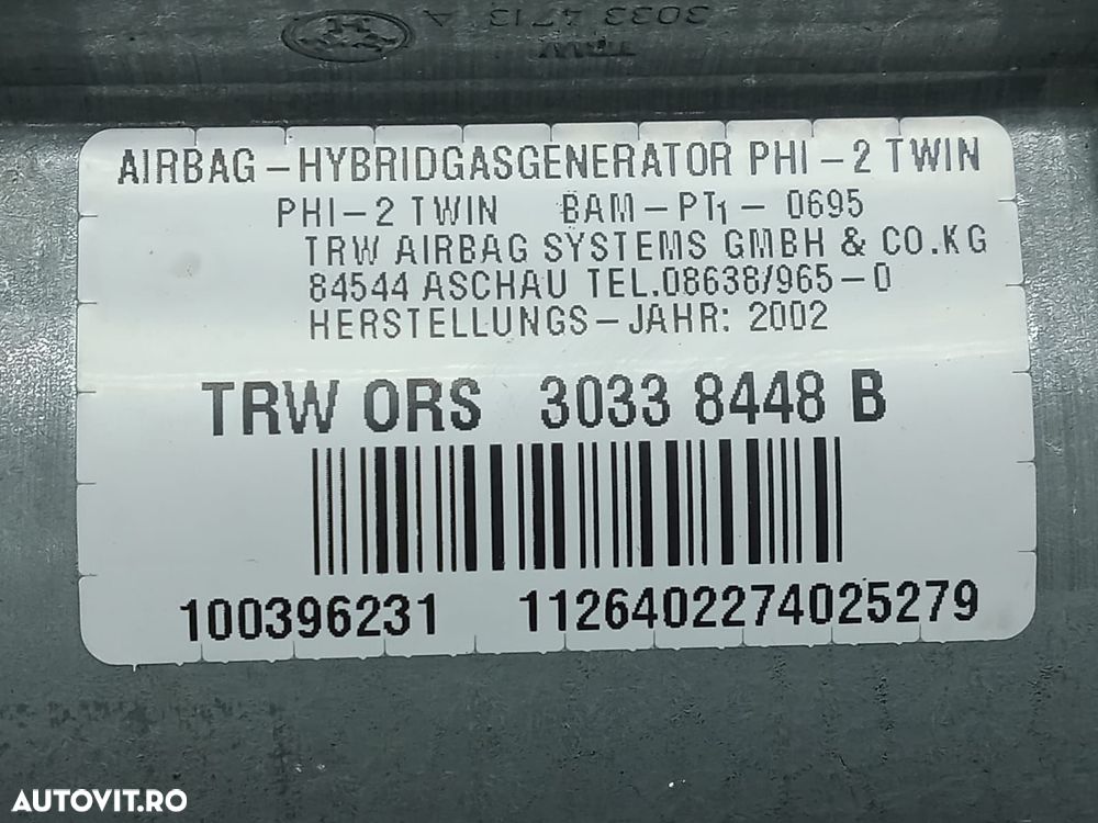 Airbag pasager 30338448B Ford Focus 1  [din 1998 pana  2004] - 3