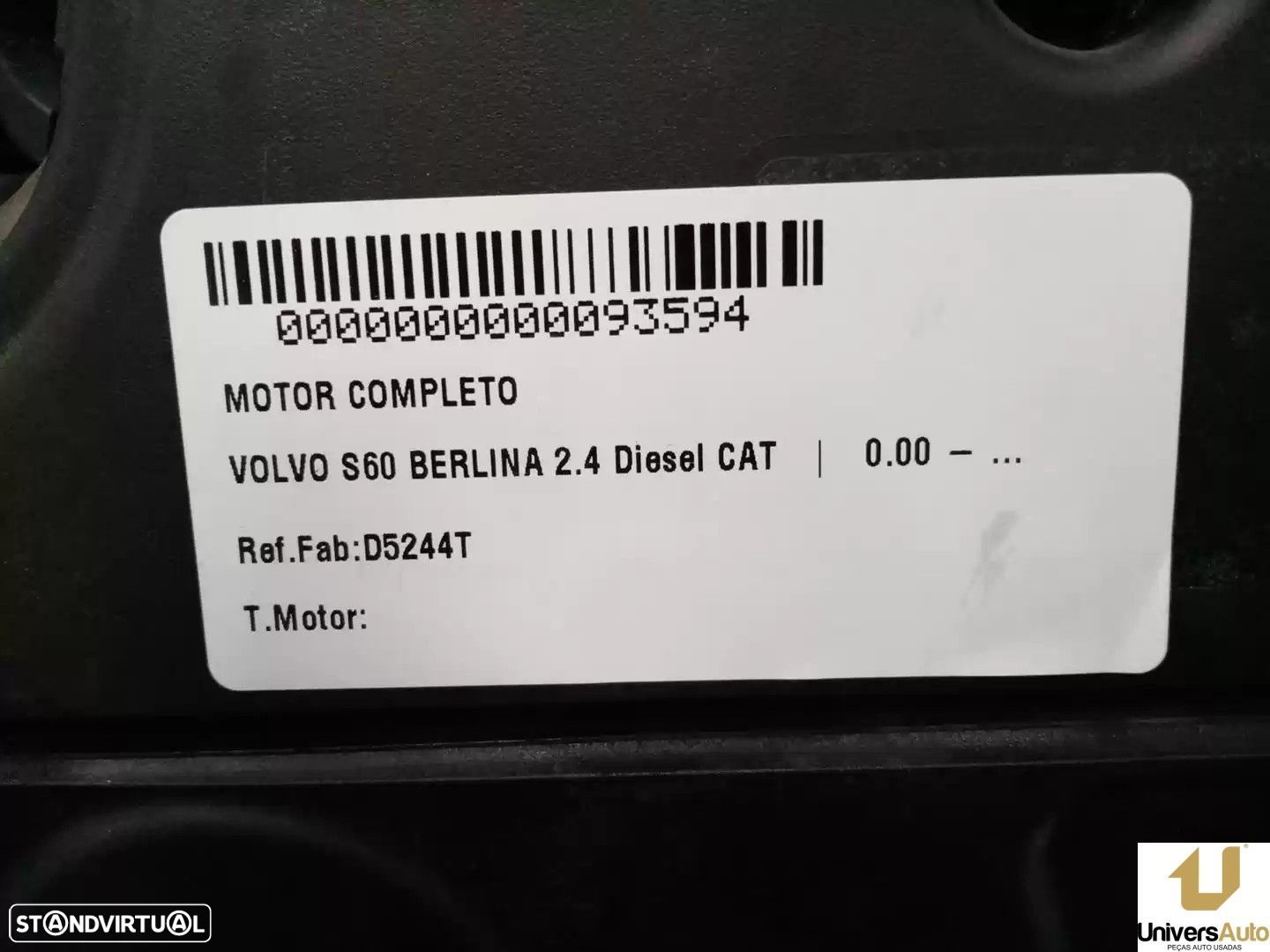 MOTOR COMPLETO VOLVO S60 I 2003 -D5244T - 1