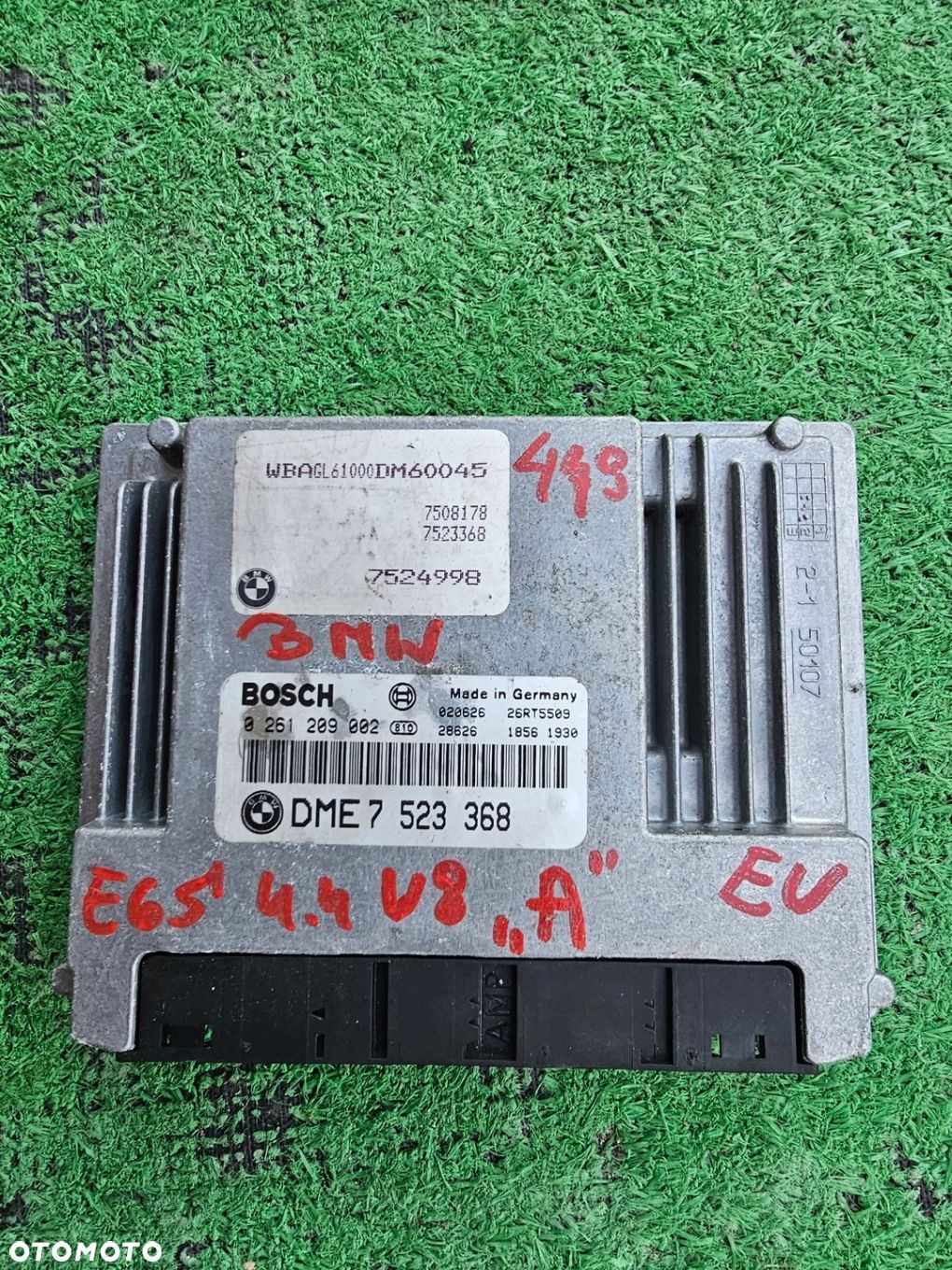 ZESTAW IMMO KOMPUTER SILNIKA BMW E65 4.4 V8 0261209002 N62B44 DME 7523368 - 1