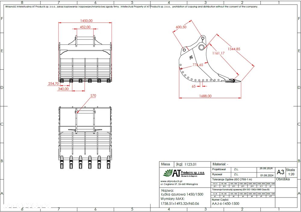 Łyżka ażurowa 1450/1500l. - Producent - 5