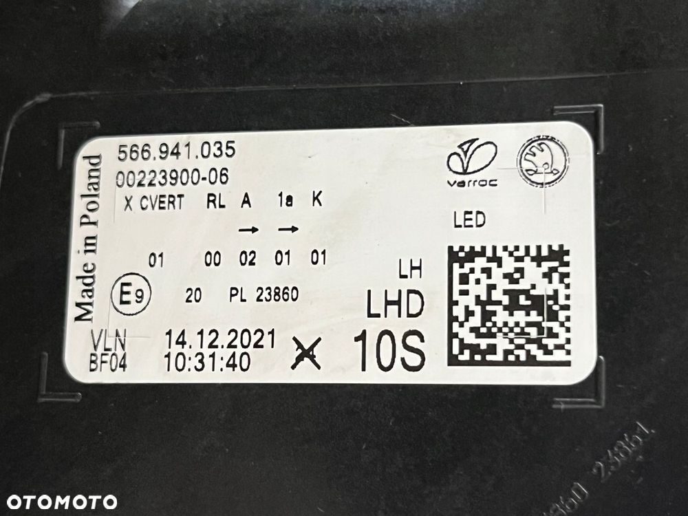 Lampa lewa przednia SKODA KODIAQ LIFT 566 - 6