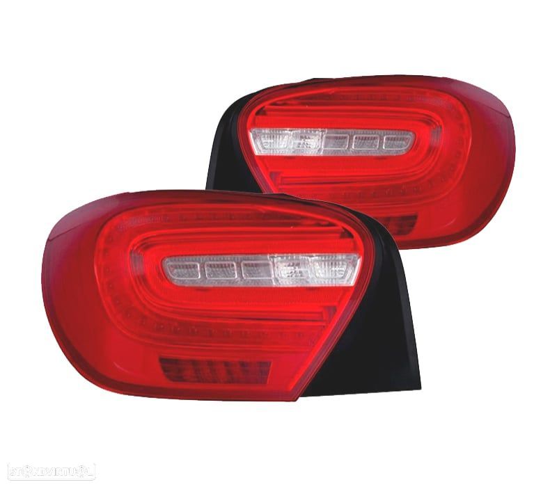 FAROLINS PARA MERCEDES CLASSE A W176 12-15 BRANCO LED VERMELHO - 1
