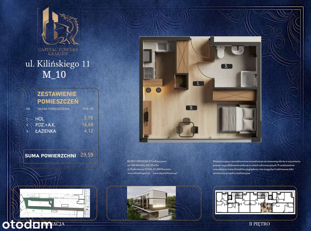 Nowe Kawalerka mieszkanie 29,59m² blisk centrum Krakowa Kilińskiego 11