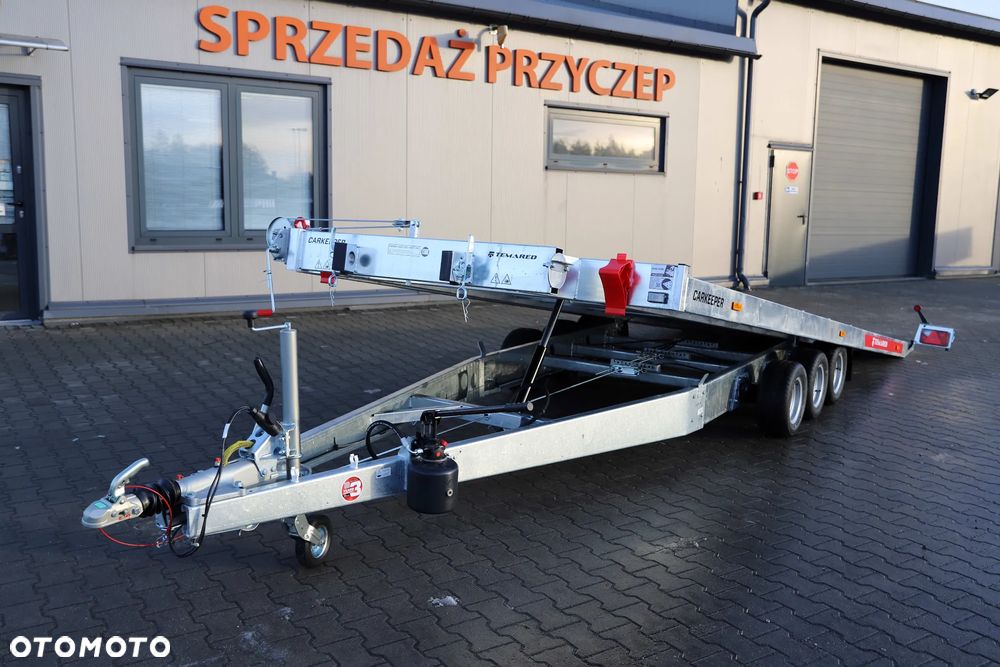 TEMARED /MARTZ CARKEEPER 5820/3 3,5T 580x207cm, Uchylna hydraulicznie , Wypełnienie sklejka+blachy alu, 3 osie, DMC 3500kg ,koła 10 - 15