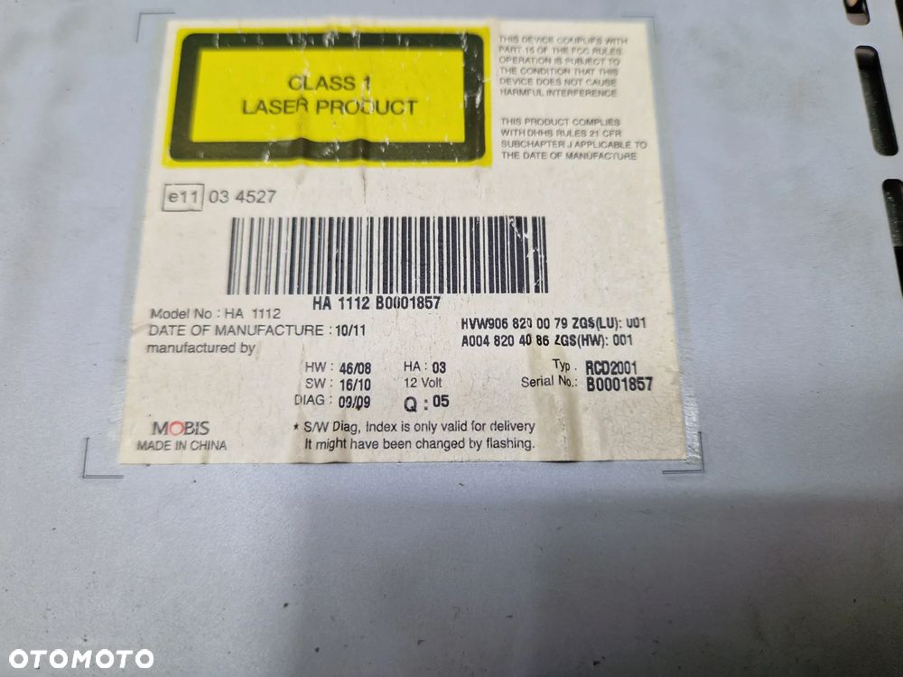 RADIO CD MERCEDES SPRINTER VW CRAFTER VITO A9068200079 - 3