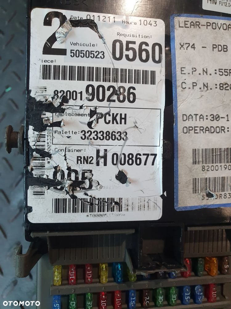 Renault Laguna II [2001-2005] Skrzynka bezpieczników - centrala elektryczna 8200190286 - 3