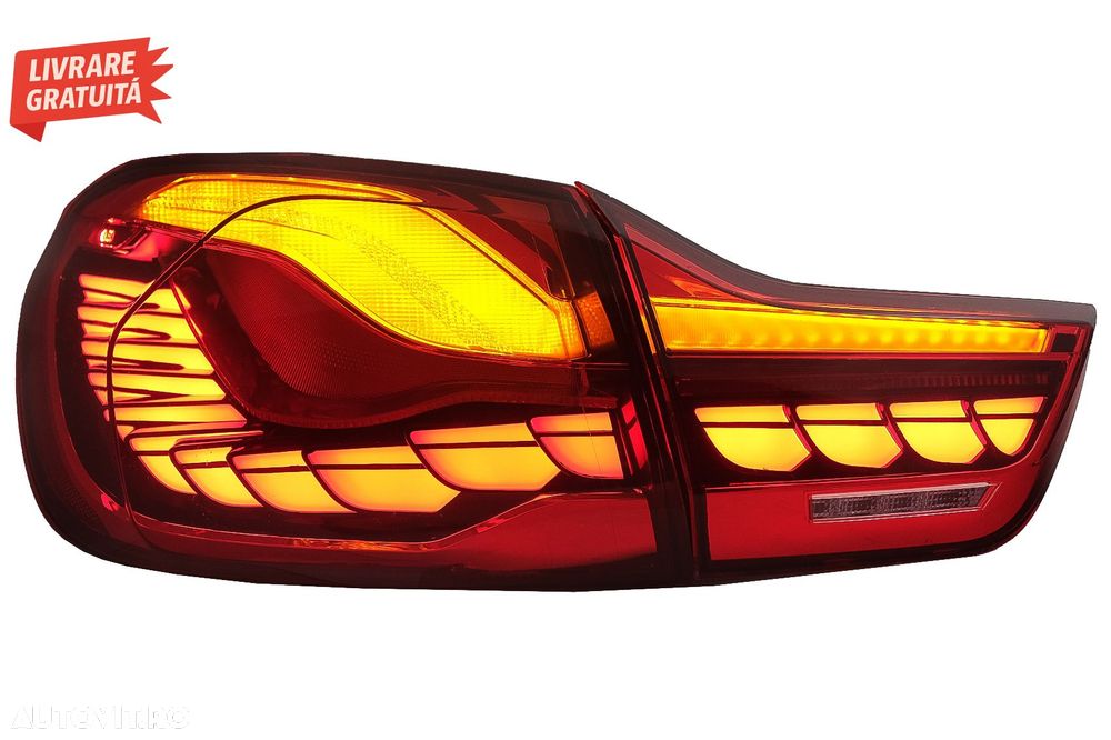 Stopuri OLED BMW Seria 4 F32 F33 F36 M4 F82 F83 (2013-03.2019) Rosu Clar cu Semnal- livrare gratuita - 8