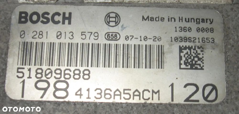 sterownik silnika BRAVO II 1.9D 0281013579 FIAT - 2