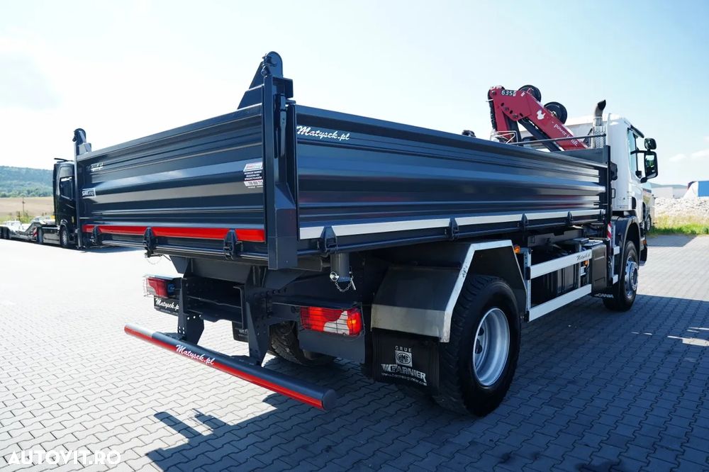 Scania P 280 / 4X2 / BASCULĂ + HDS HMF 635 K2 / RADIOCOMANDĂ / ROTATOARE / EURO 6 / - 20