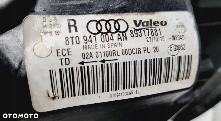 REFLEKTOR PRAWY LEWY XENON AUDI A5 8T0 SKRĘTNE EUROPA - 5