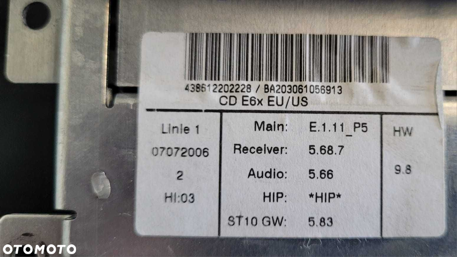 Czytnik nawigacji radio CCC DVD BMW 5 E60 E61 f vat - 6