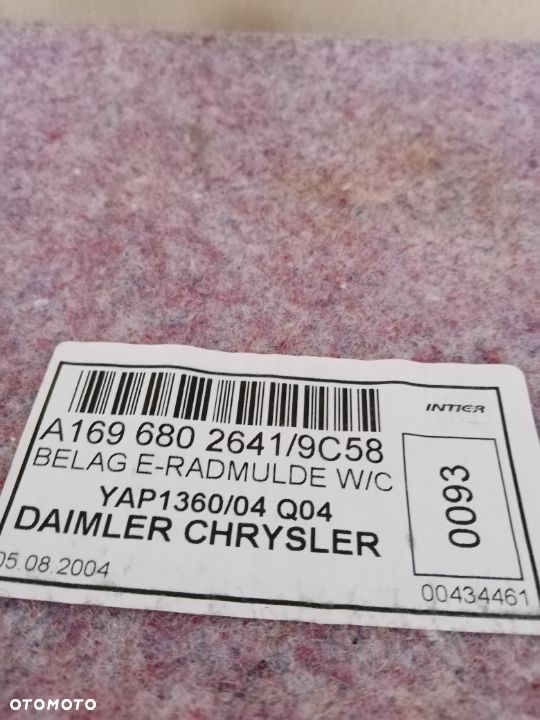 Podłoga dywan bagażnika Mercedes A-Klasa W169 a1696802641 - 3