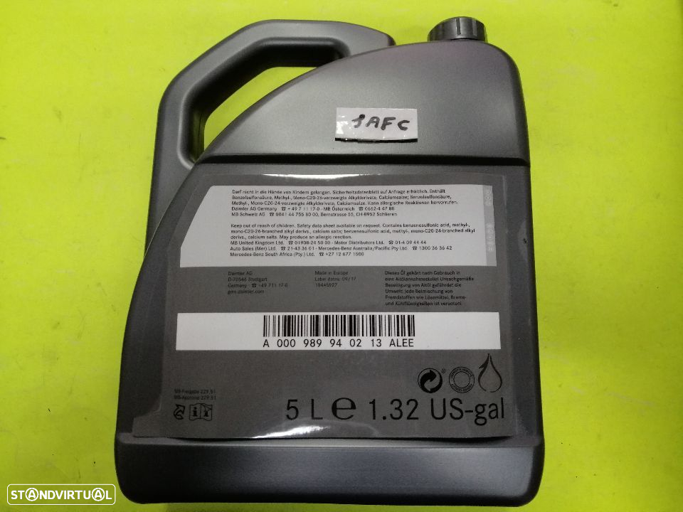 Galão 5L Oleo Mercedes MB229.51 5w30 - 2