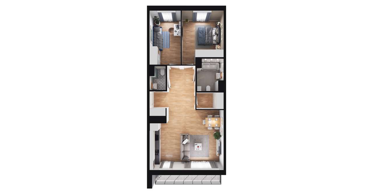 3-pokojowe mieszkanie 68m2 + balkon Bezpośrednio - Pełny obrazek: 2/23