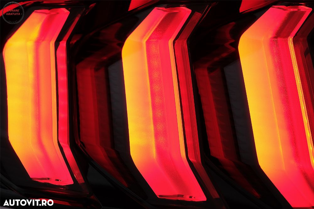 Stopuri Full LED Ford Mustang VI S550 (2015-2019) Fumuriu cu Semnal Dinamic Secven- livrare gratuita - 12