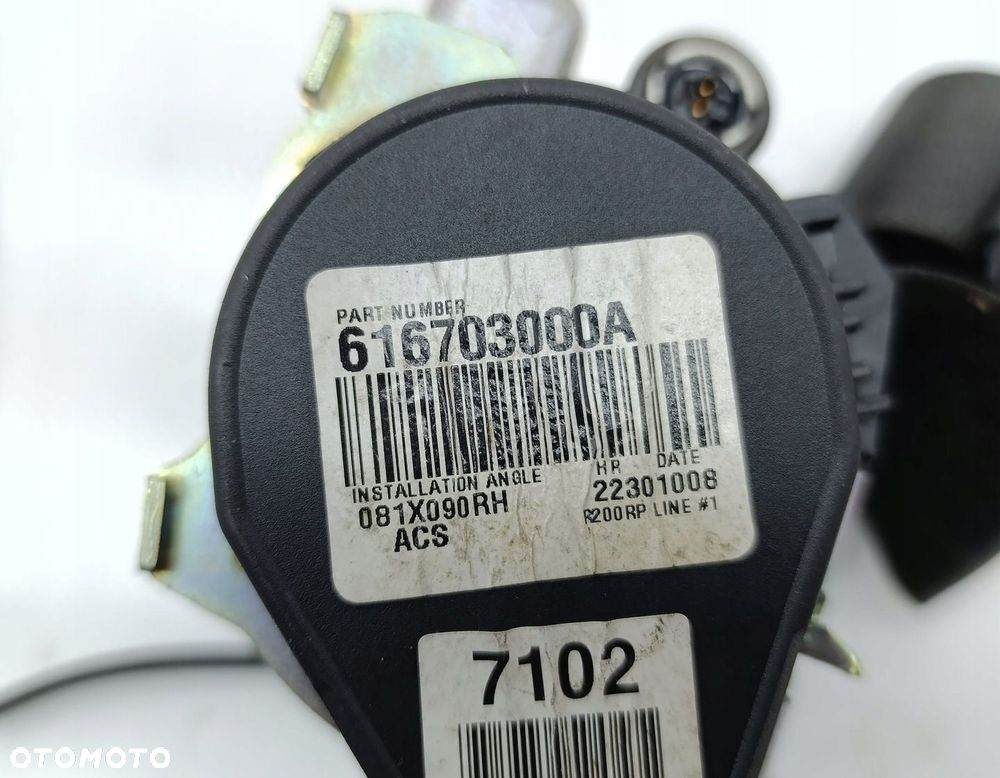PAS BEZPIECZEŃSTWA PRAWY PRZÓD CHEVROLET CRUZE 616703000A - 2