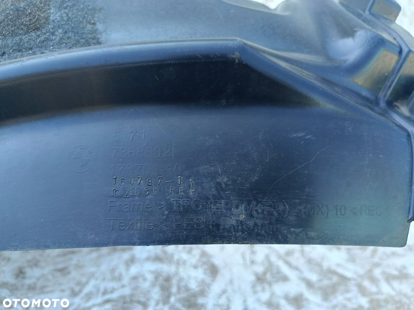 BMW i3 I01 14- NADKOLE PRAWY PRZÓD CZĘŚĆ TYLNA 51717368602 - 10