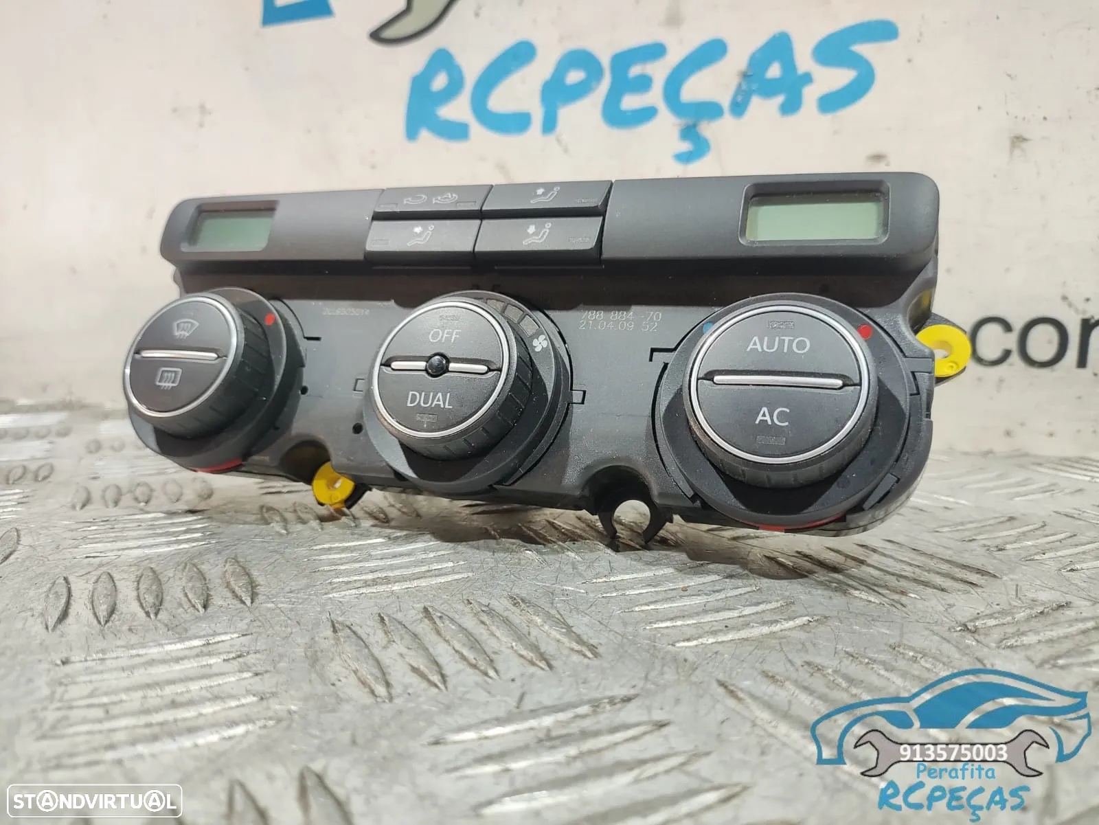 Climatronic VW Volkswagen Scirocco Mk3 - 1K0907044CT - Display Sofagem Comando Ar Condicionado AC - 2004 / 2009 - Touran Golf Tiguan Variant Jetta - 6