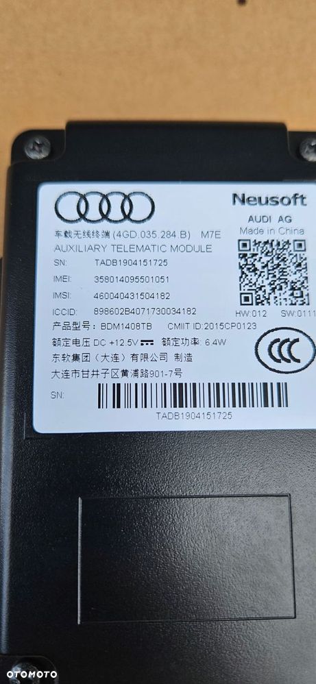 audi e-tron 4ke 55 a7 a8 moduł sterownik rtm 4gd035284b - 2