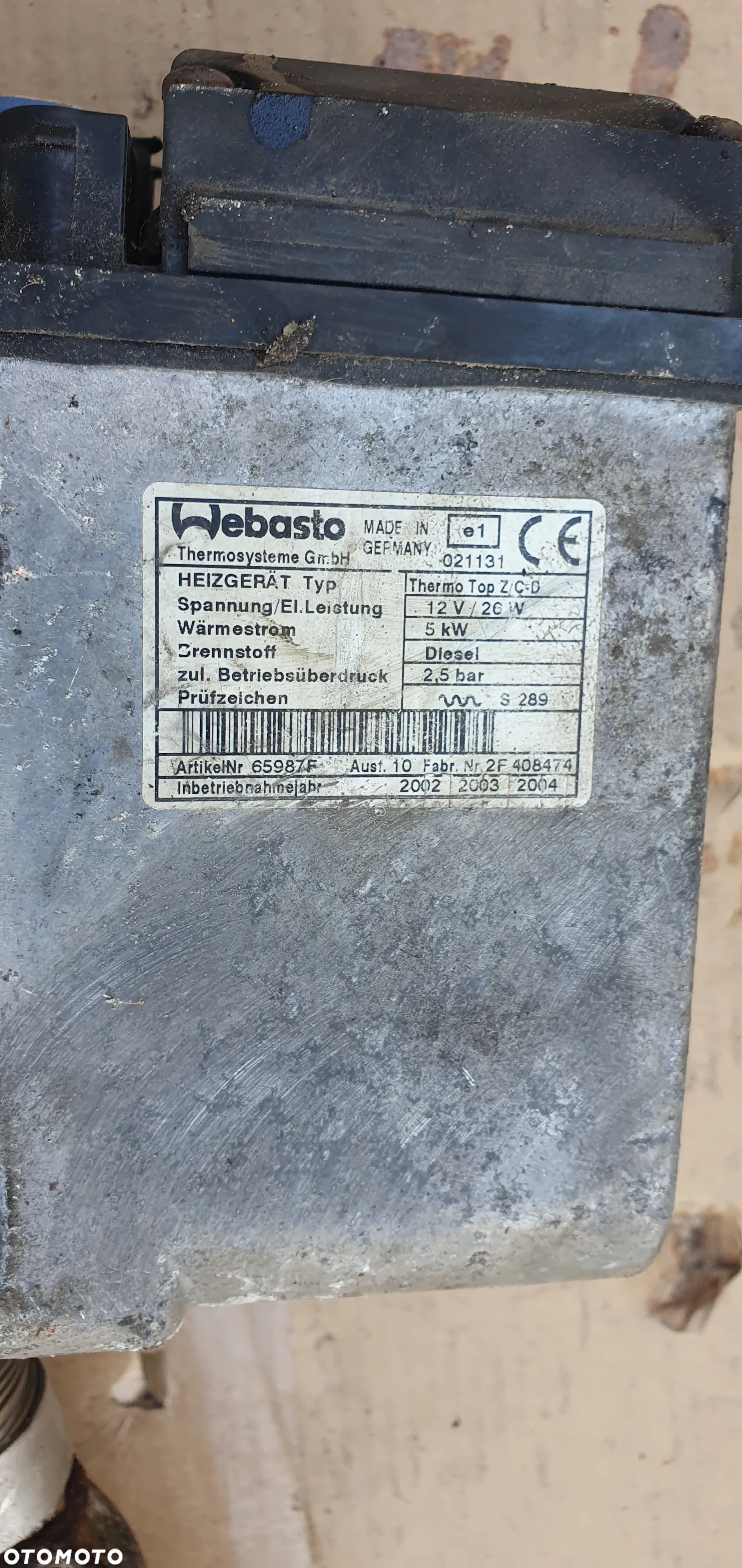 Webasto ogrzewanie postojowe VW Caddy III 1.9 TDI - 9