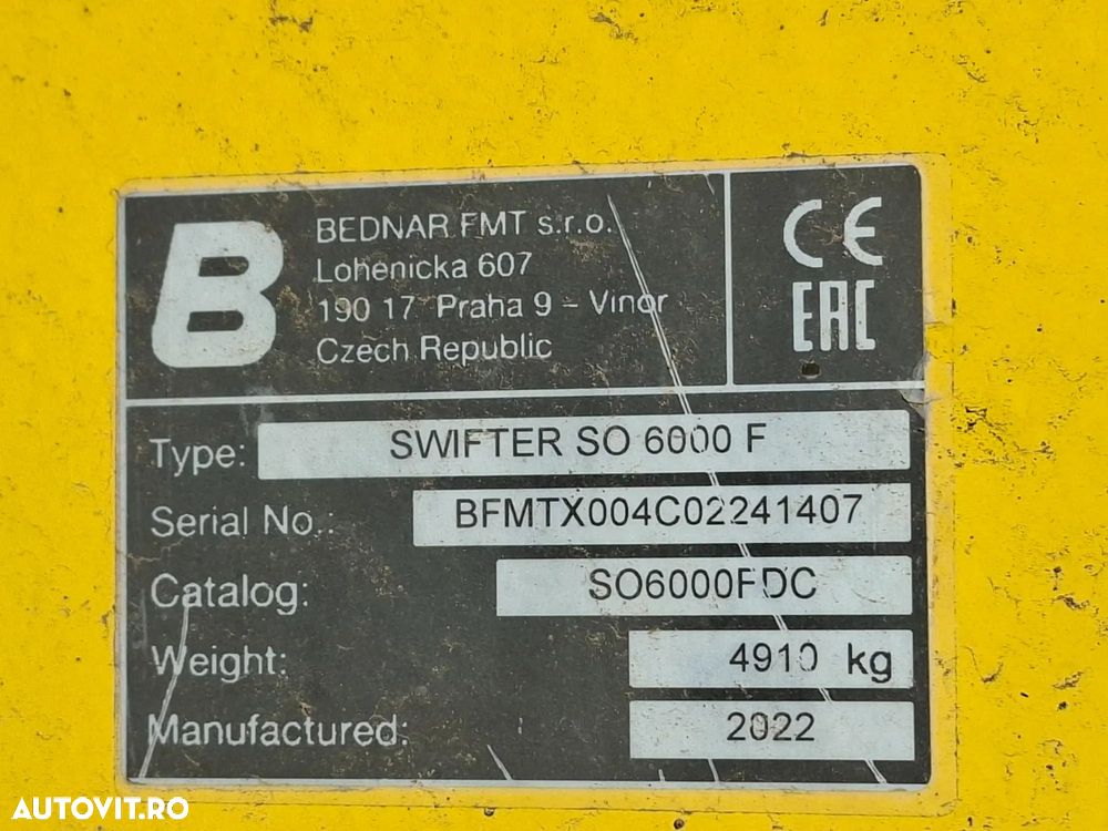 Bednar SWIFTER SO 6000 F CULTIVATOR - 10