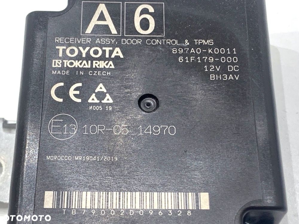 MODUŁ TPMS  TOYOTA YARIS (_P21_, _PA1_, _PH1_) 2020 - 1.5 (MXPA11) 92 kW [125 KM] benzyna 2020 - - 5