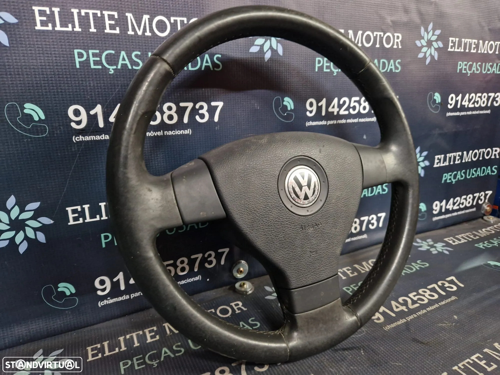 Volante usado pele com airbag VW GOLF V 5 JETTA PASSAT TOURAN CADDY - 2