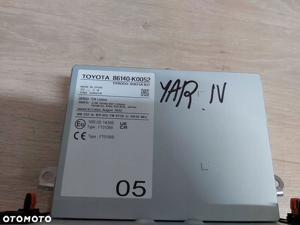 Toyota Yaris IV radio wyświetlacz radia nawigacji 86140-K0052 - 4