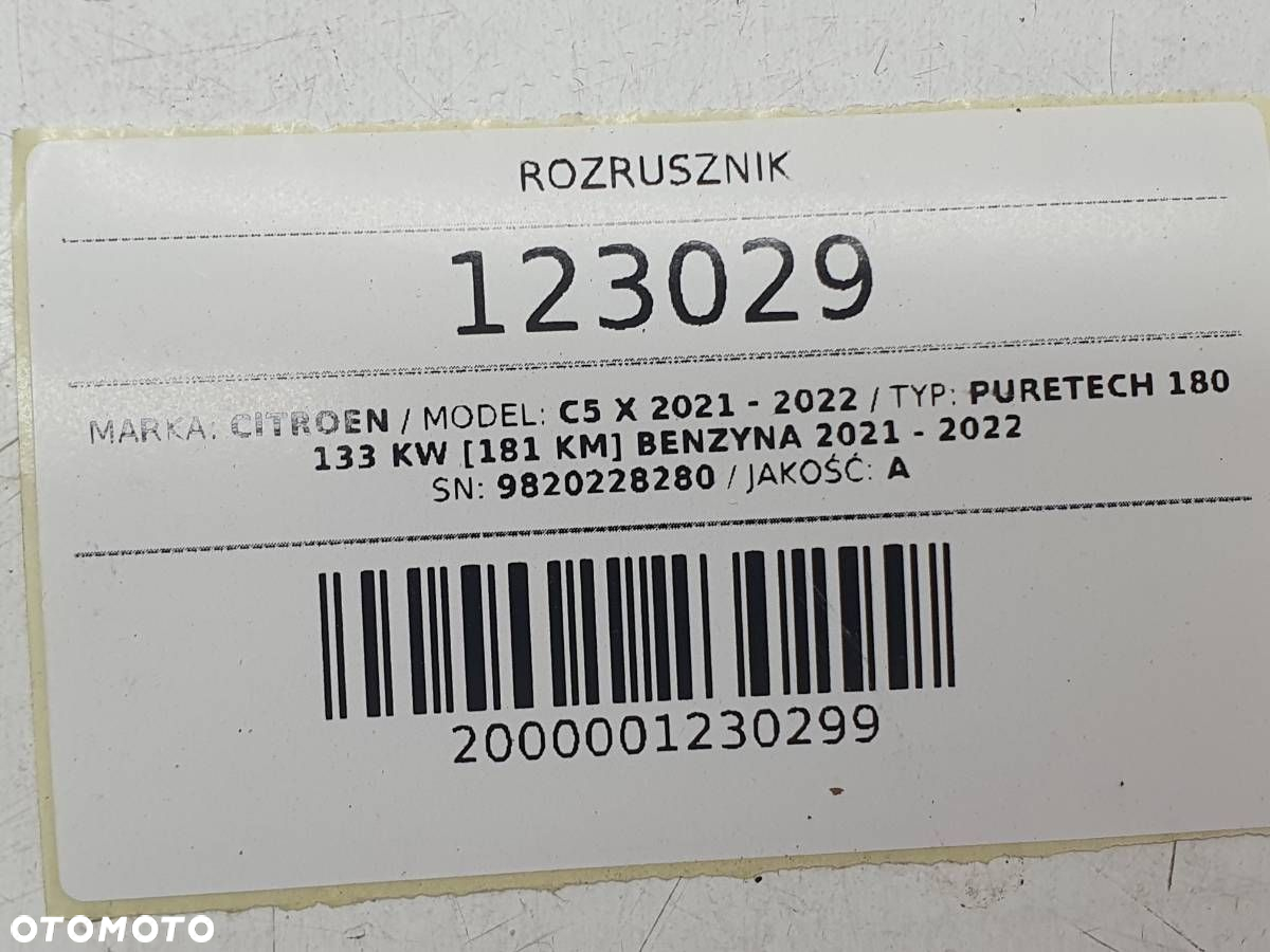 ROZRUSZNIK 1.6 PURETECH 180 CITROEN C5 X 9820228280 - 6