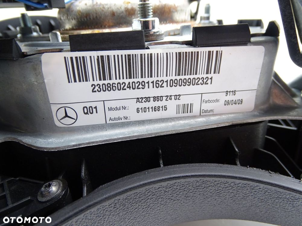 Poduszka powietrzna kierowcy airbag a2308602402 mercedes clc 200 cl203 - 9