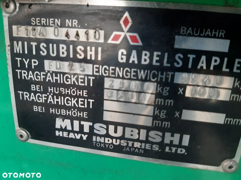 Mitsubishi FD25 DIESEL przesuw wózek widłowy z Niemiec - 24