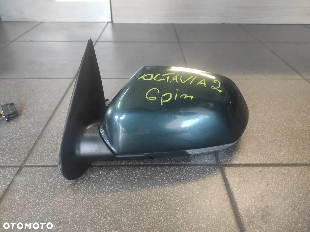 SKODA OCTAVIA 2 6 PIN ZIELONE LUSTERKO LEWE KIEROWCY SPRAWNE WYSYŁKA !!! - 2