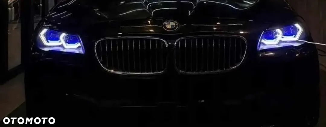 Lampa reflektor BMW E60 E61 F10 F11 M3 M4 E90 E92 F30 F07 F18 M5 Ringi drl led smd dual color + kierunki bmw - 4