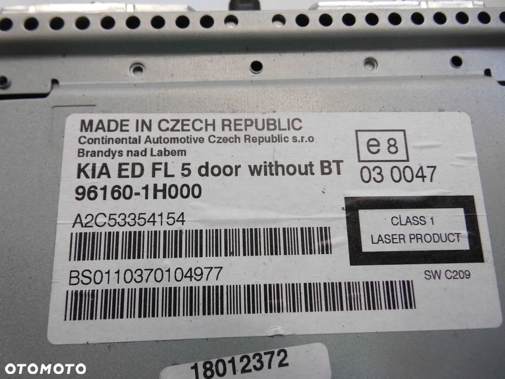 RADIO RDS MP3 96160-1H000 KIA CEED LIFT ORYGINAŁ - 6