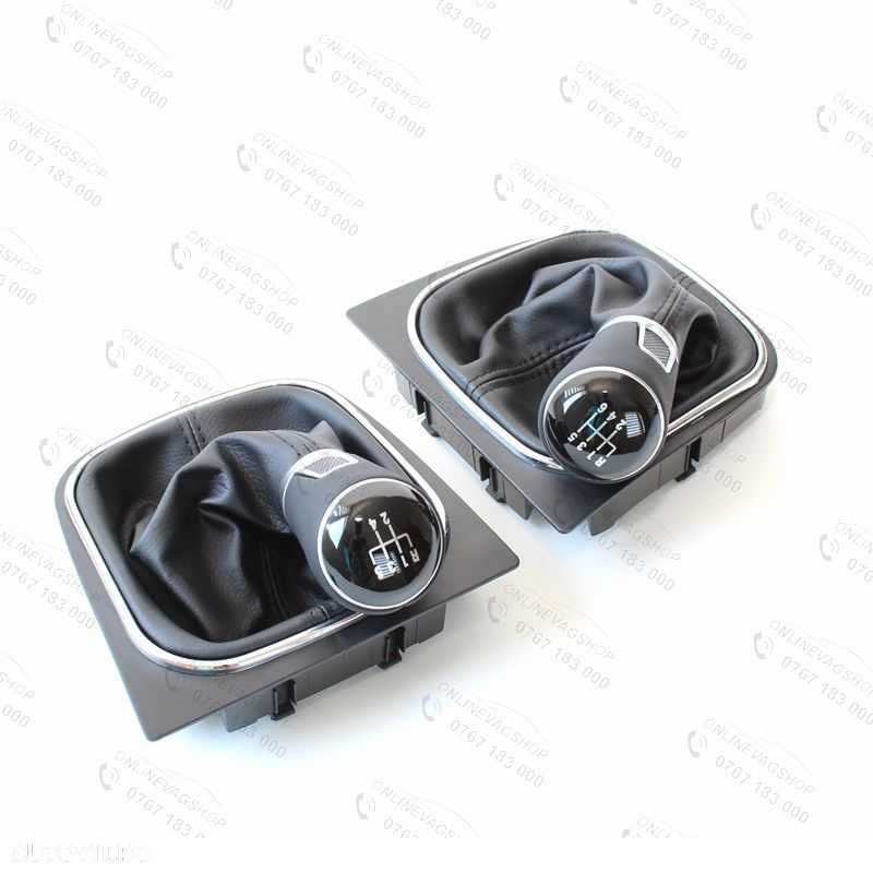 Schimbator viteze piele VW Golf 5, Golf 6, Jetta, Eos, Scirocco - 6
