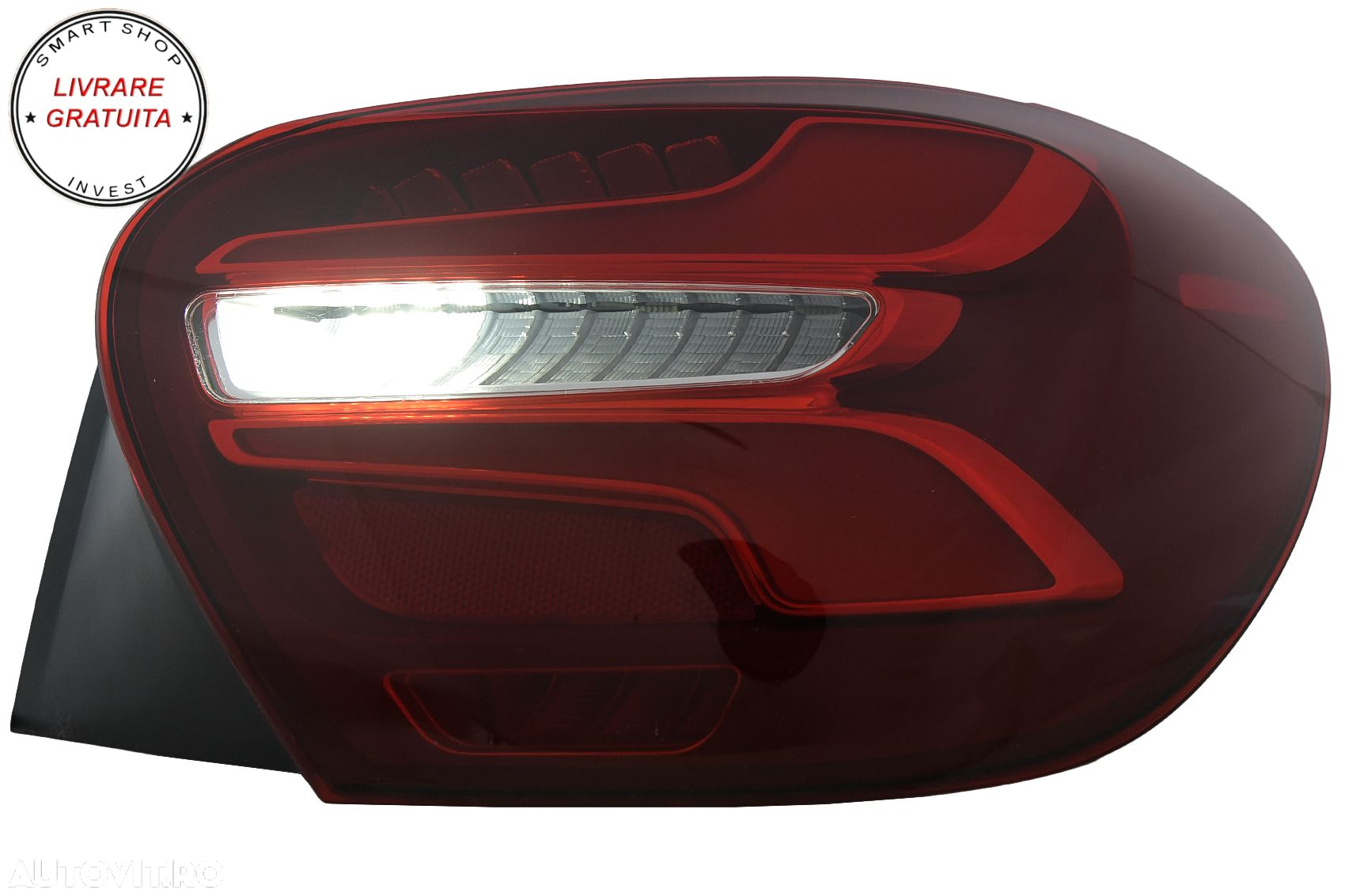 Stopuri LED Mercedes A-Class W176 (2013-08.2015) Facelift Design Rosu cu Semnal Di- livrare gratuita - 16