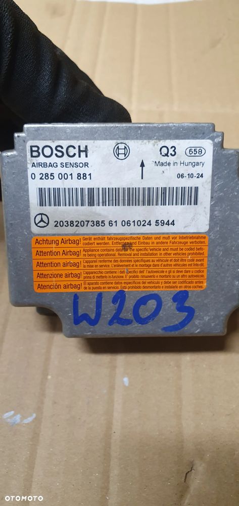Moduł Sensor Airbag Poduszek Mercedes C-Klasa W203 W209 2038207385 - 5