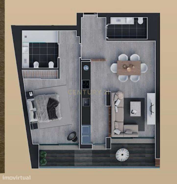 Moderno e espaçoso apartamento T1 na Ribeira Brava - Grande imagem: 5/8