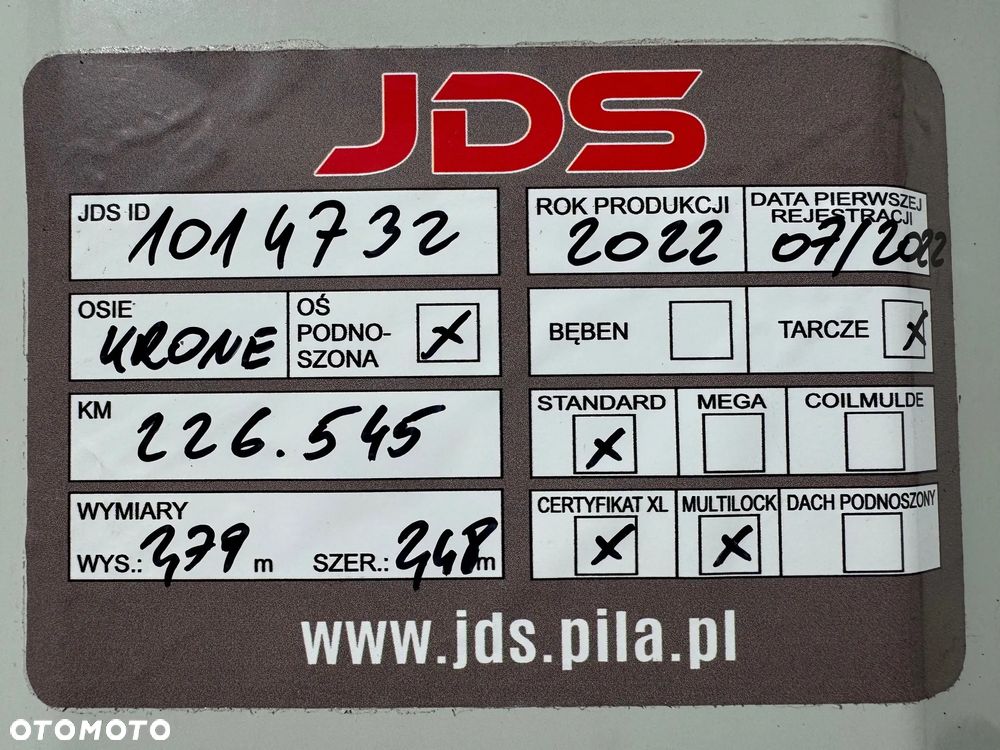 Krone Wynajem, SD Firanka Certyfikat XL, Listwy aluminiowe - 28