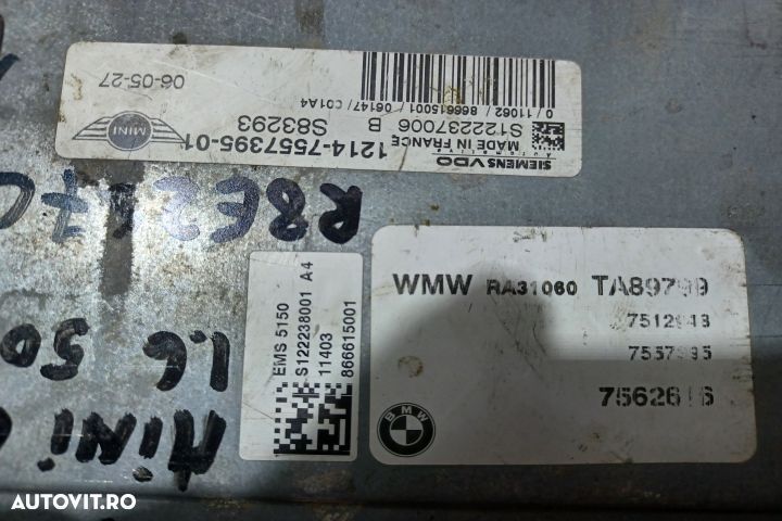 Calculator motor ECU 1214-7557395-01 - 1.6 1214-7557395-01 - 1.6 Mini - 3