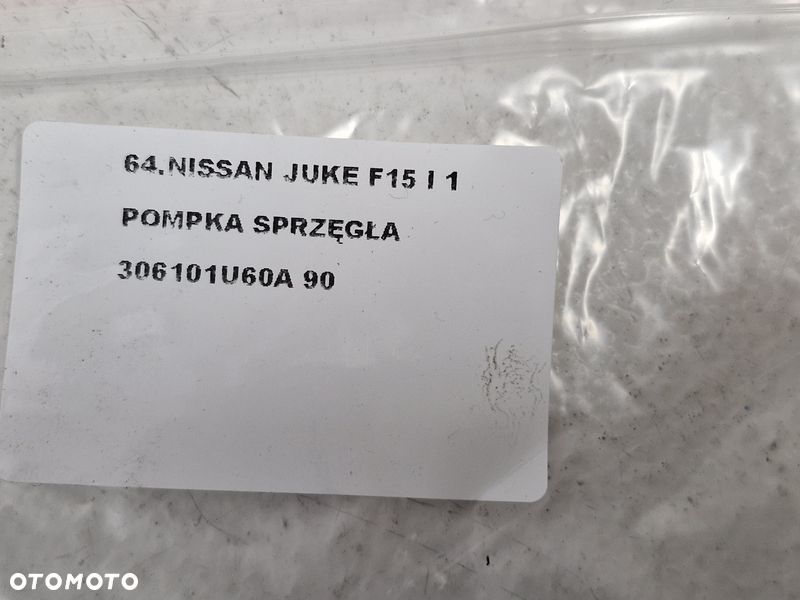 nissan juke 1 i f15 1.5 dci wysprzęglik pompka sprzęgła 306101u60a 30610 1u60a - 8