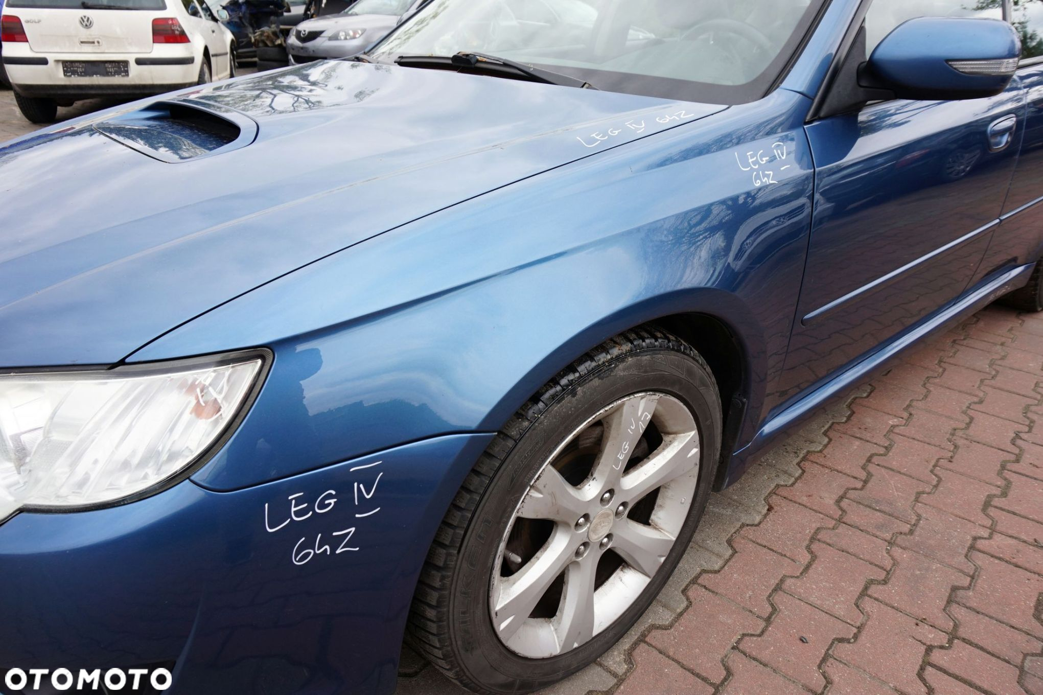 MASKA ZDERZAK BŁOTNIKI LAMPY LEGACY IV BL LIFT 64Z XENON SPRYSKI SUBARU 2006-2009 NIEBIESKI PRZÓD KOMPLETNY - 6