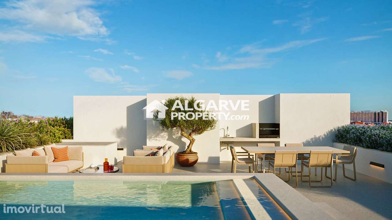 Duplex T4 de Luxo com Piscina no Terraço no Centro de Vilamoura – Bota - Grande imagem: 5/23